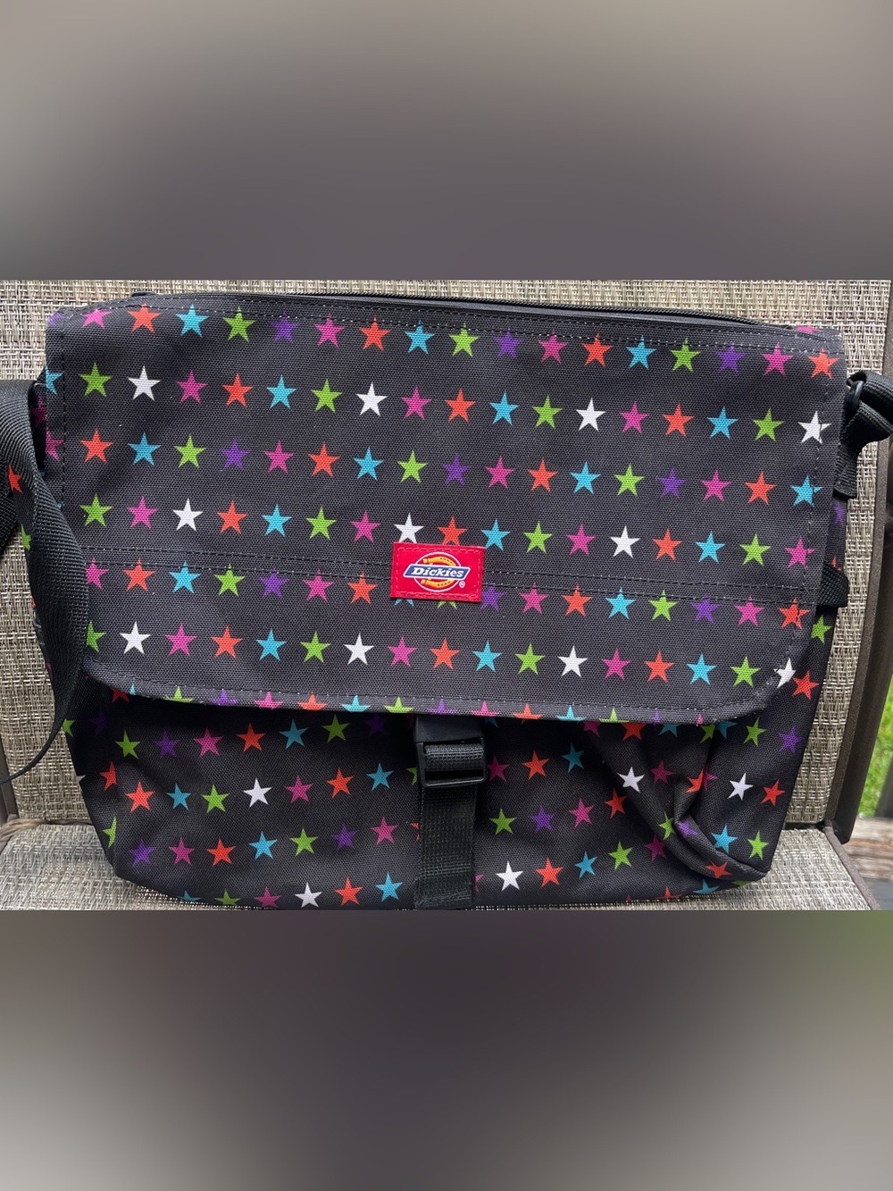 Dickies Mulit Color Star Canvas Print Messenger Shoulder Crossbody Bag